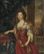 Pierre Mignard Marie Therese de Bourbon dressed in a red and gold gown Germany oil painting artist